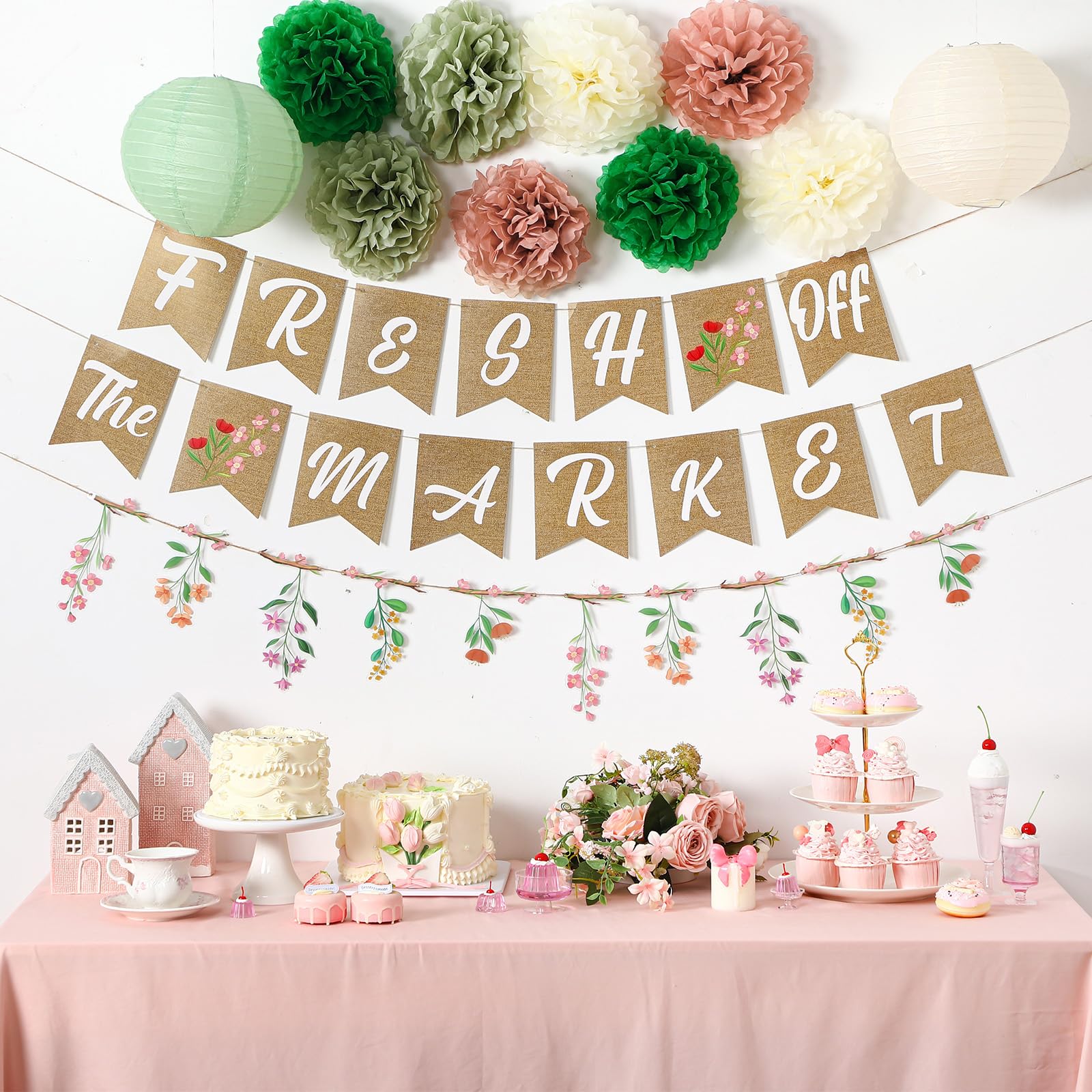 Mooliwe multicolor paper flowers brighten walls and tables.
