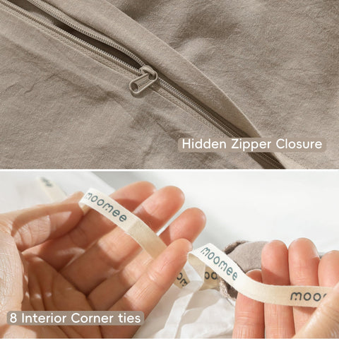 MooMee closeup-soft-washed fibers: luxurious feel with everyday durability