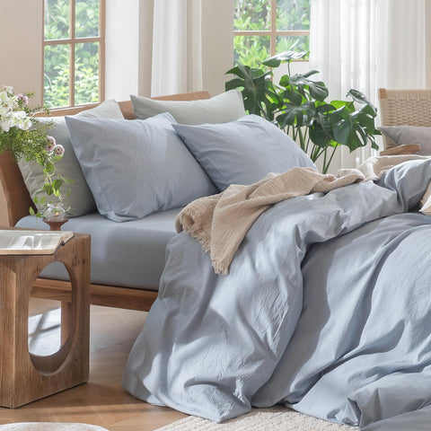 MooMee easy-care bedding—cool machine wash, low tumble dry for busy homes.