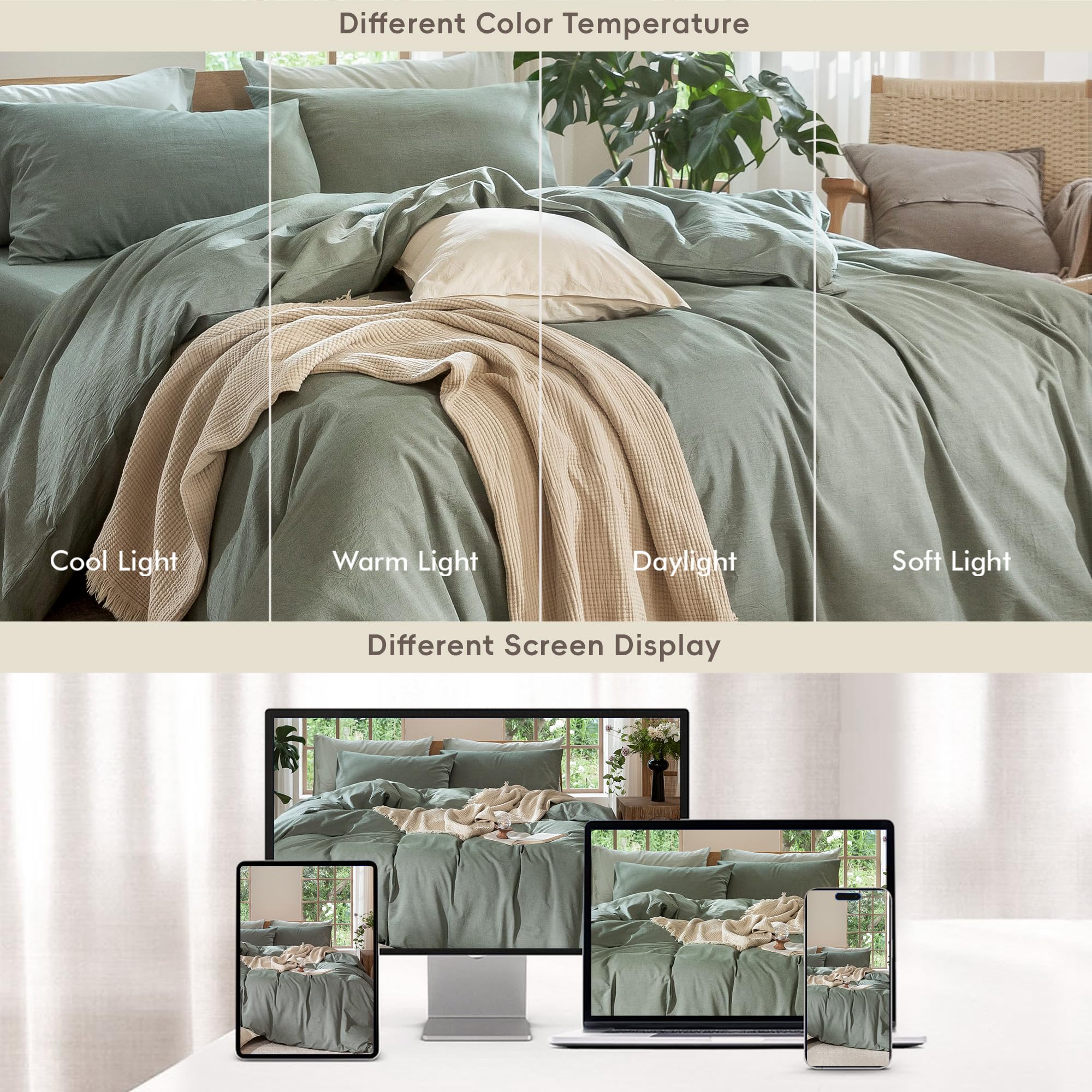 Heathered Green MooMee color adds calm, resort-inspired ambiance