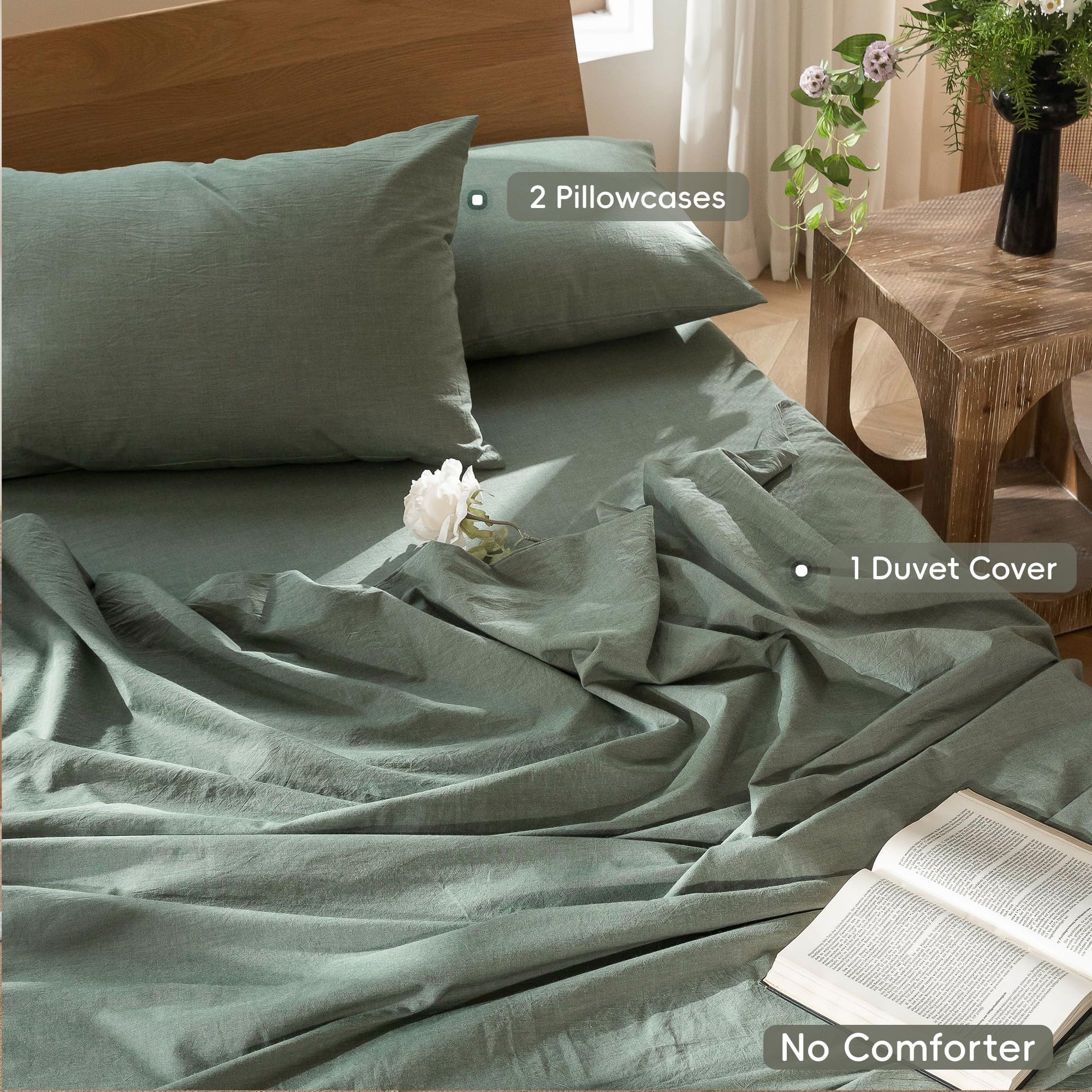 MooMee two pillowcases 20x36 with envelope closures for neat appearance