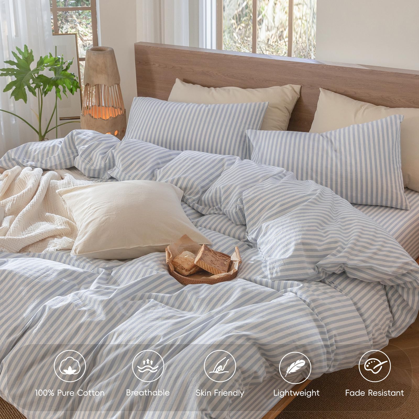 MooMee pillowcases 20 by 36 inches illustrate envelope closures for neat bedding.