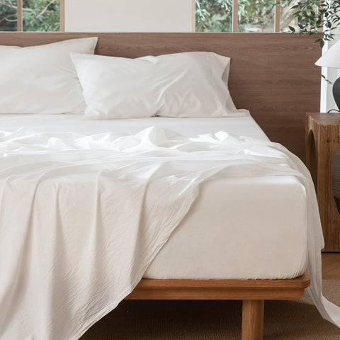 MooMee washed cotton close-up shows breathable, durable quality