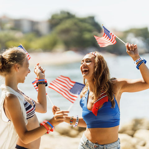 Moon Boat patriotic wristbands enhance Americana-themed celebrations and decorations