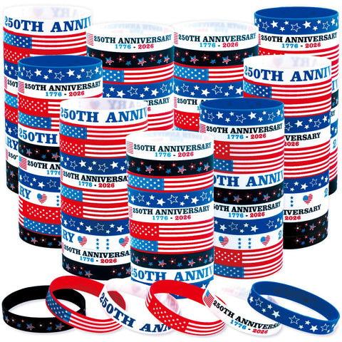 Moon Boat patriotic bracelet design flag stars stripes for Fourth of July celebrations