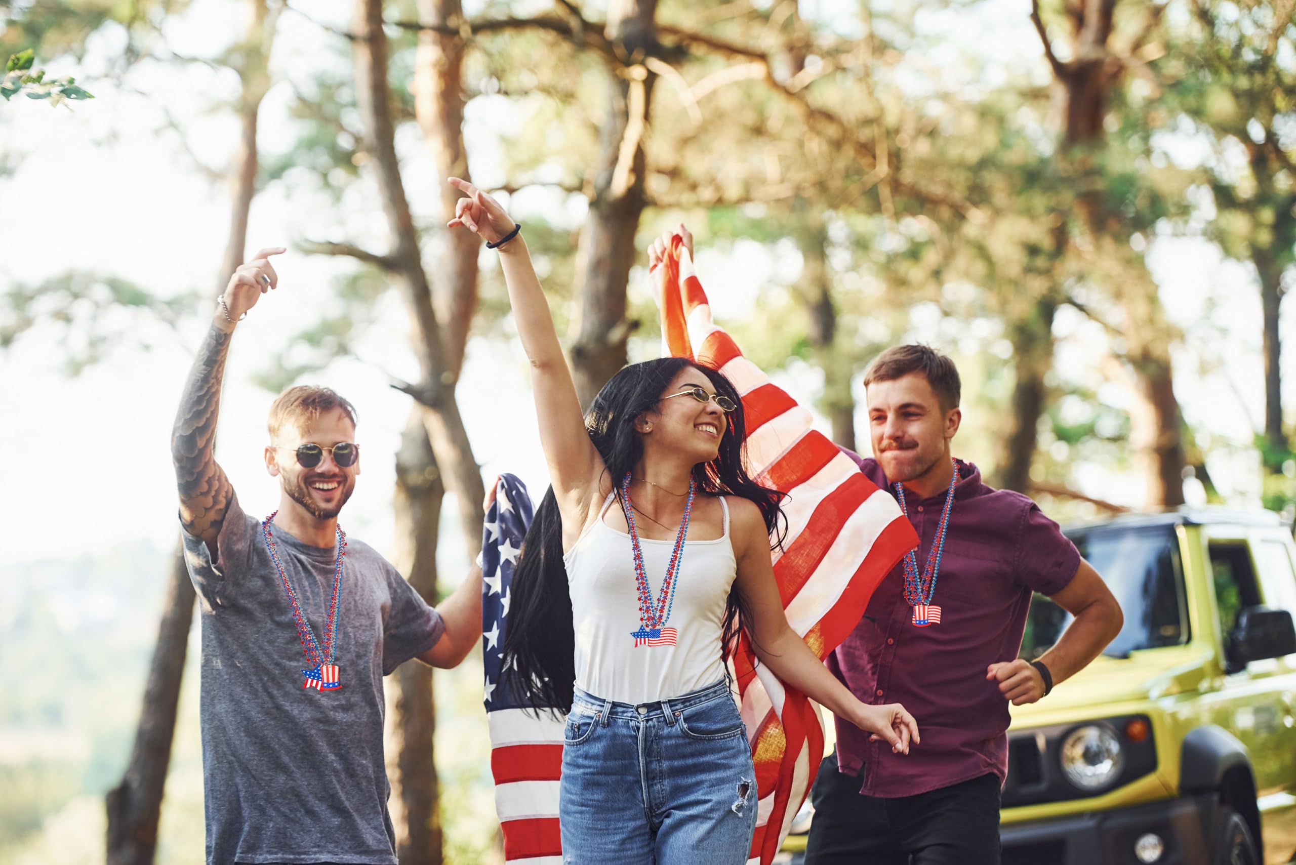 Moon Boat patriotic decorations ideal for Independence Day parades and barbecues.