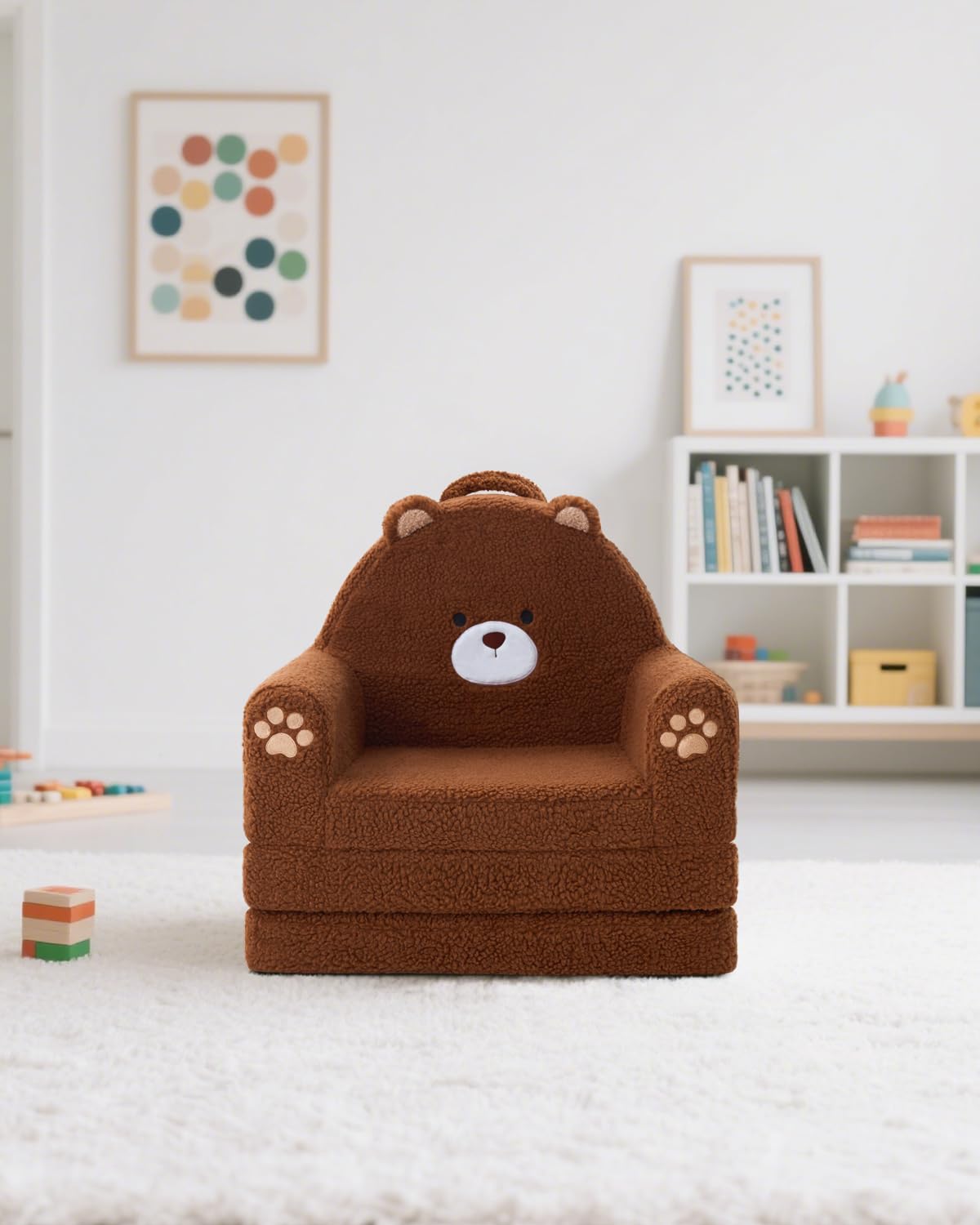 Moonbeeki 2-in-1 sofa converts to a lounger to save space.