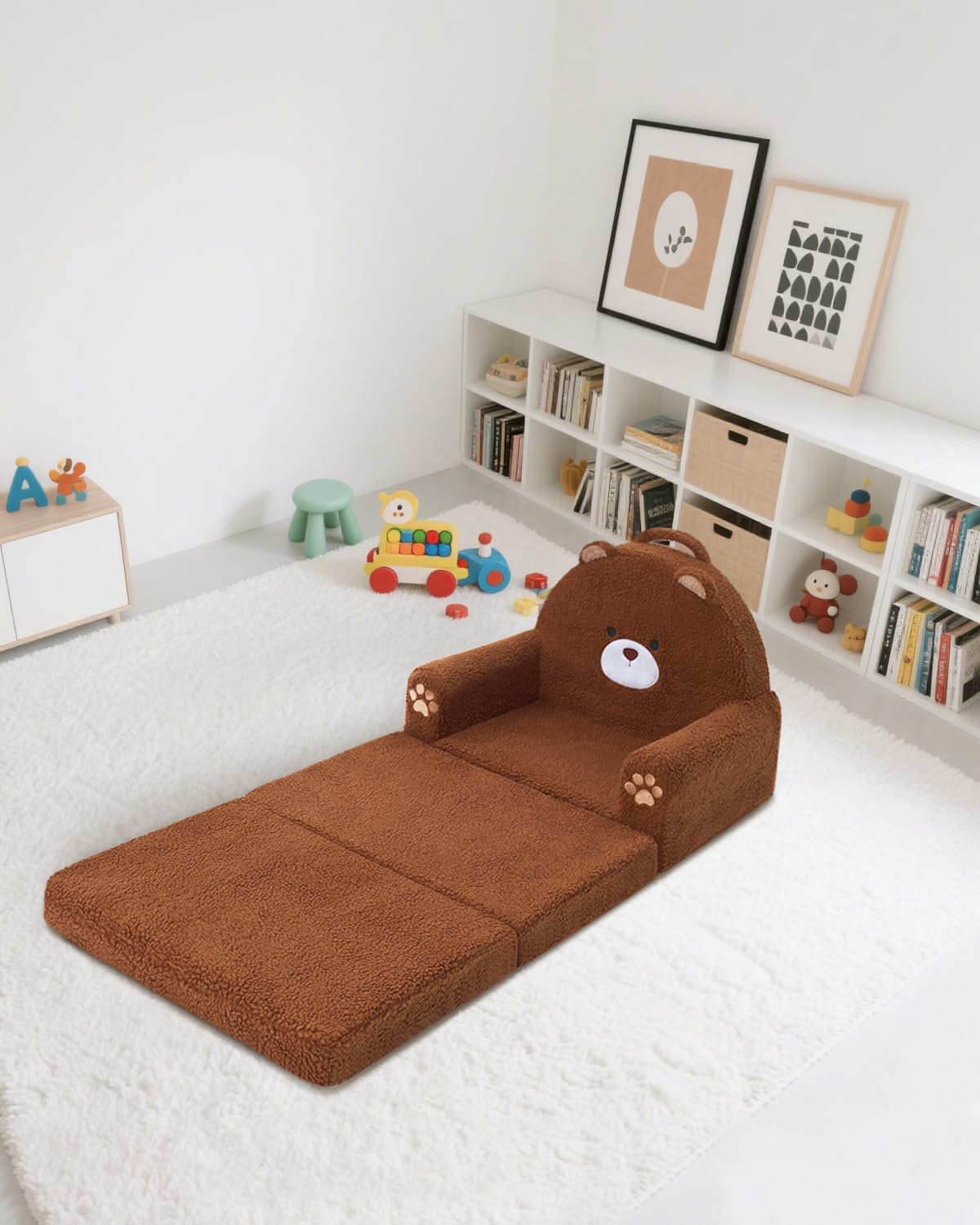 Moonbeeki bear-themed kids sofa fits playrooms and living spaces.