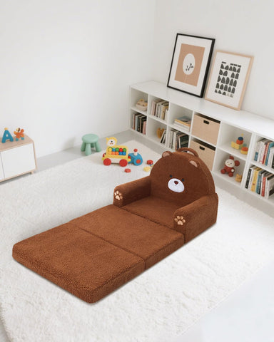 Moonbeeki bear-themed kids sofa fits playrooms and living spaces.