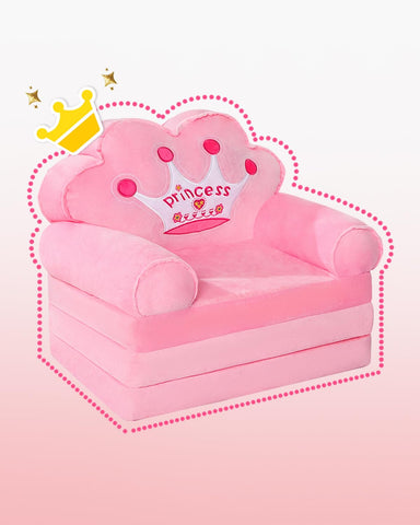 MOONBEEKI Kids Couch Fold Out pink removable cushion covers for easy cleaning