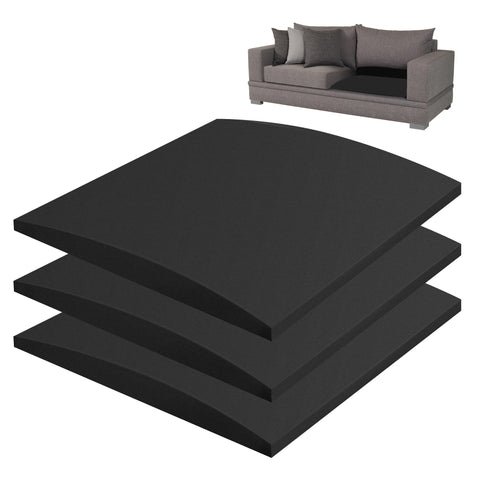 Moonoom 3pc 20x20 inch couch cushion support installed under sofa cushions to restore even seating.