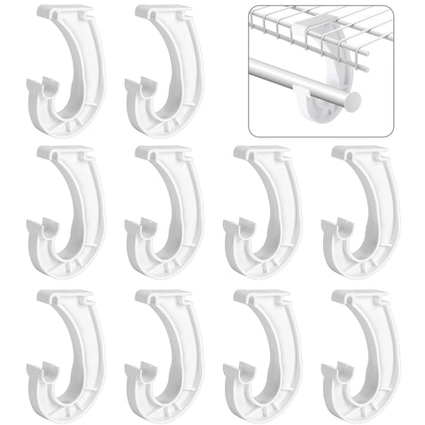 Moonoom closet rod support closeup shows sturdy PP construction for reliable daily hanging.