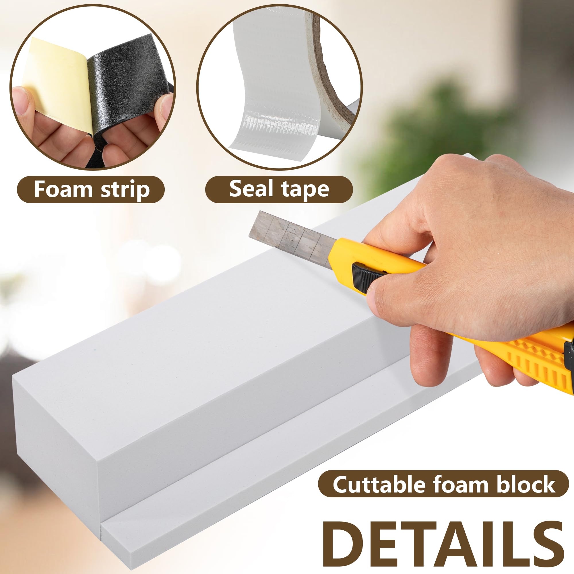 Moonoom foam-seal-strip black closeup highlights flexible gasket for tighter seals.