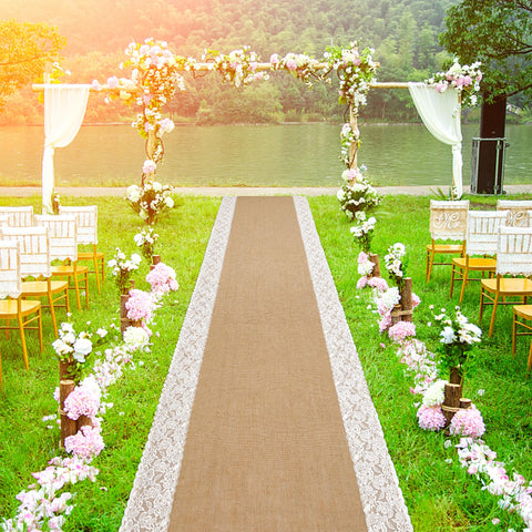 Moonoom garden and church ceremonies gain warm, natural decor.