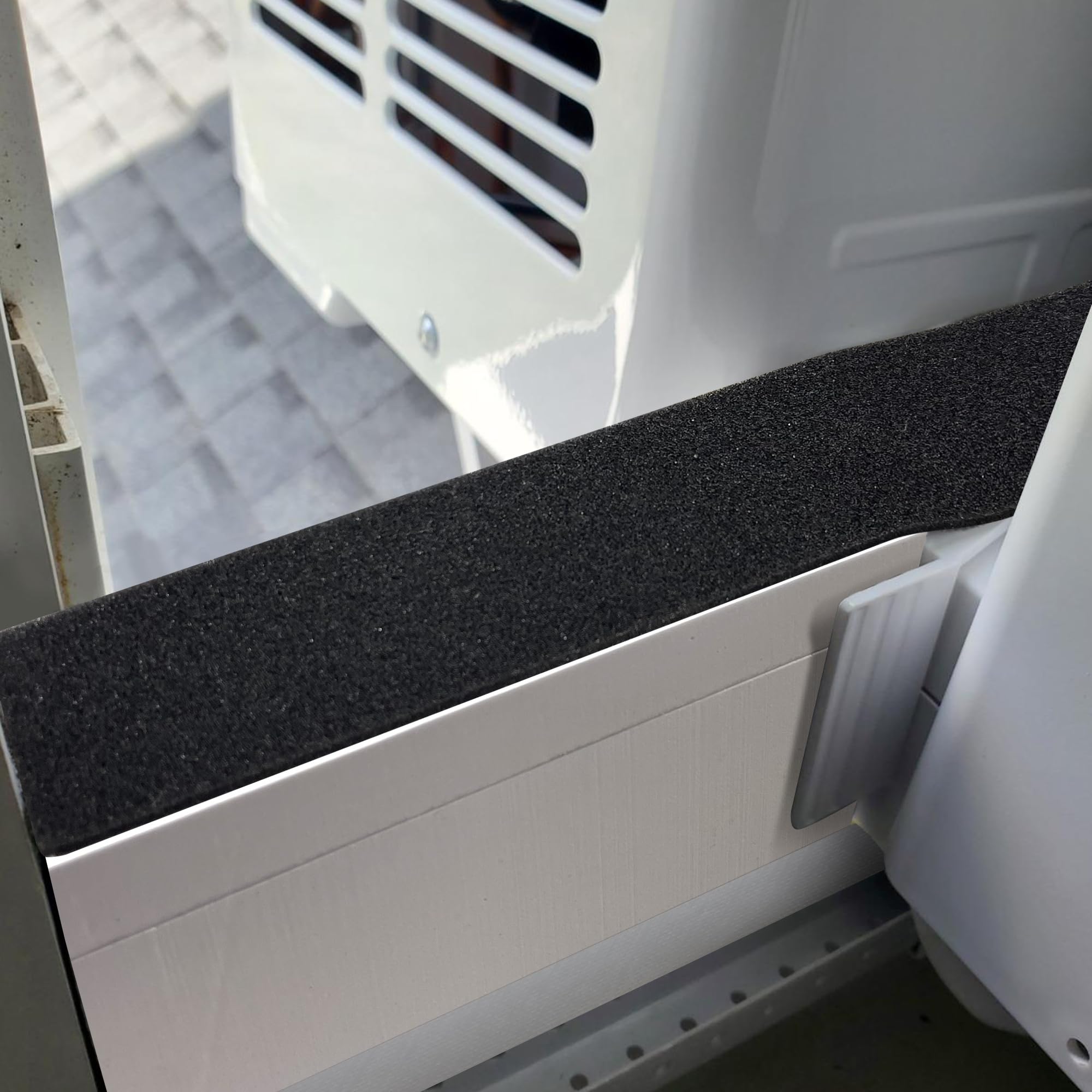 Moonoom foam blocks provide noise reduction and dust protection around the unit.