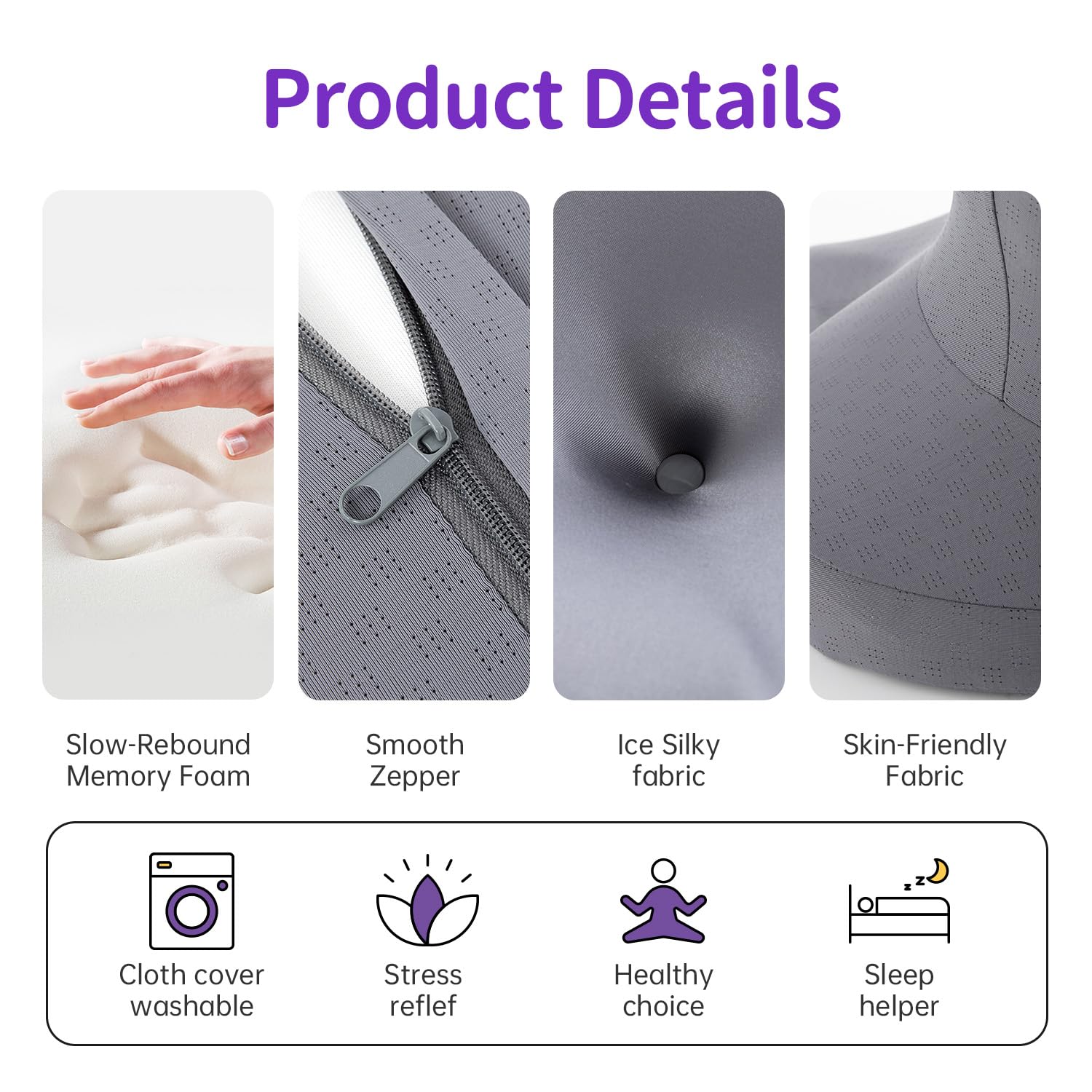 MOONOUU cervical-support butterfly pillow supports natural neck curve.