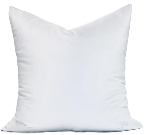 MoonRest 25x25 pillow insert close up of plush fill and neat stitching
