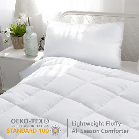 Moonsea duvet insert corner tabs secure the cover for easy on/off.