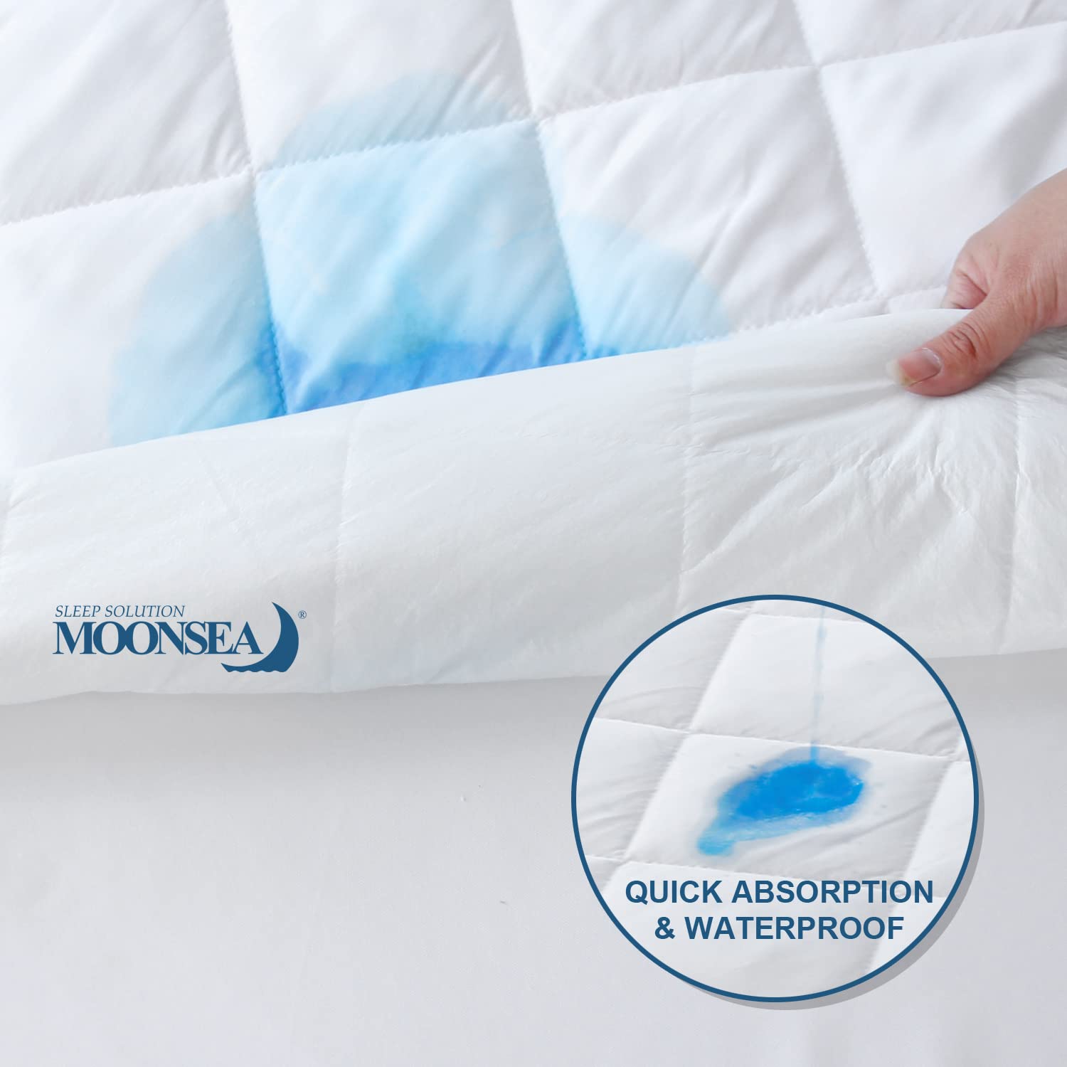 Moonsea fitted-sheet style with elastic edge fits 54 by 72 inch sofa bed mattress securely.