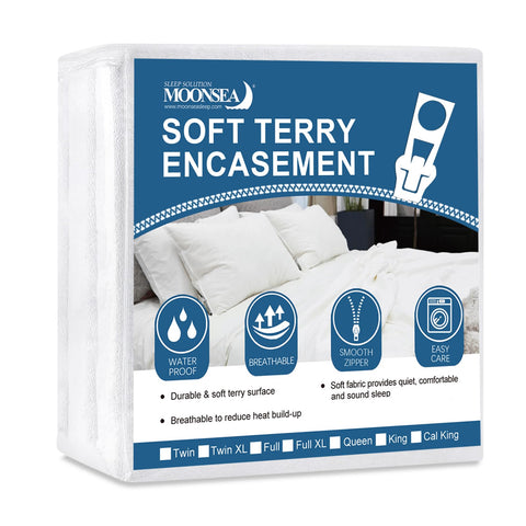 Moonsea King Mattress Protector with zipped closure keeps the cover secure and mattress protected.