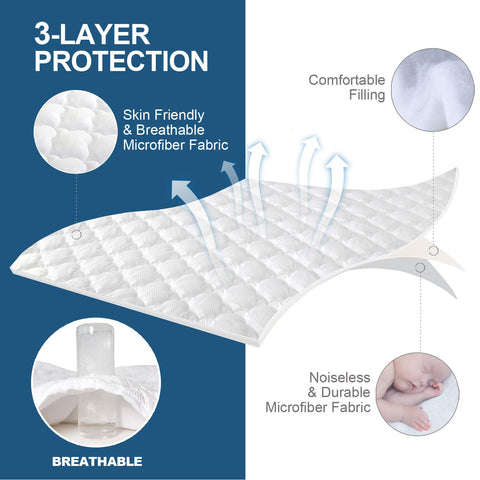 Moonsea queen air mattress pad topper no noise design preserves sleep