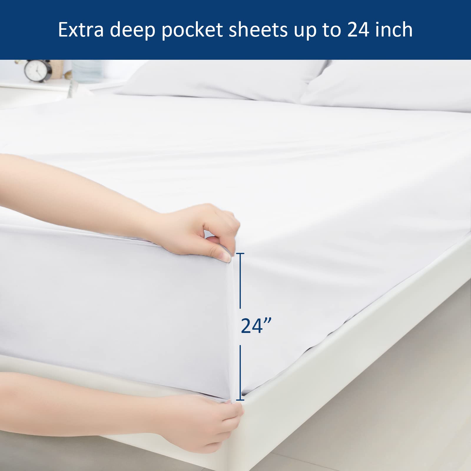 Moonsea brushed microfiber fabric feels soft and breathable for overnight comfort.