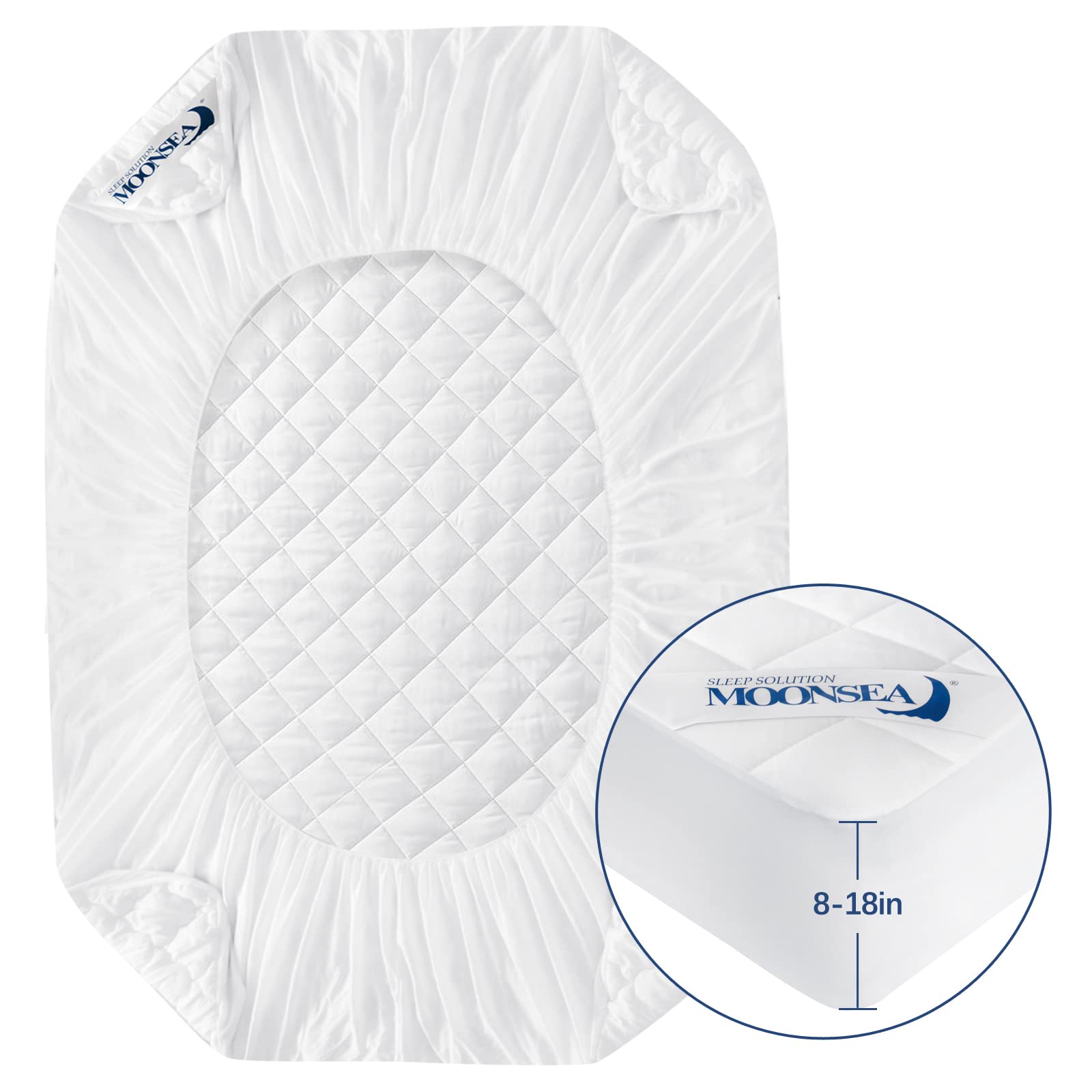Moonsea easy-care topper is machine washable for simple maintenance