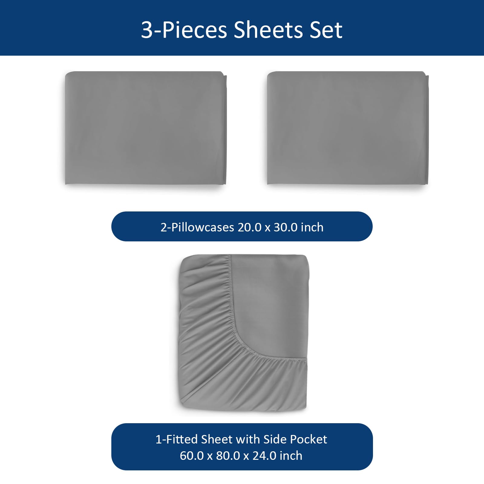 Moonsea side-pocket fitted sheet keeps remotes and glasses within reach.