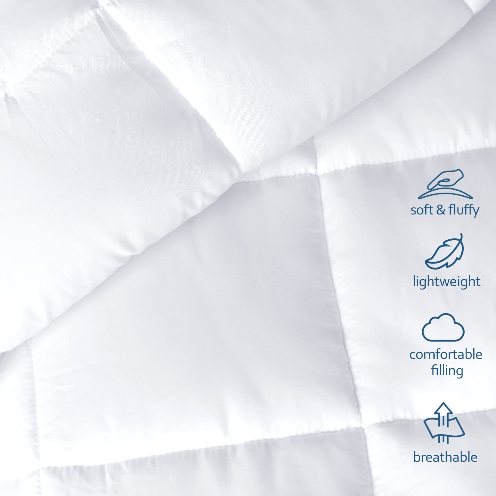 Moonsea soft microfiber fabric offers breathable all-season comfort.