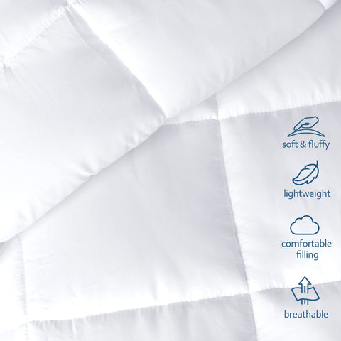 Moonsea soft microfiber fabric offers breathable all-season comfort.