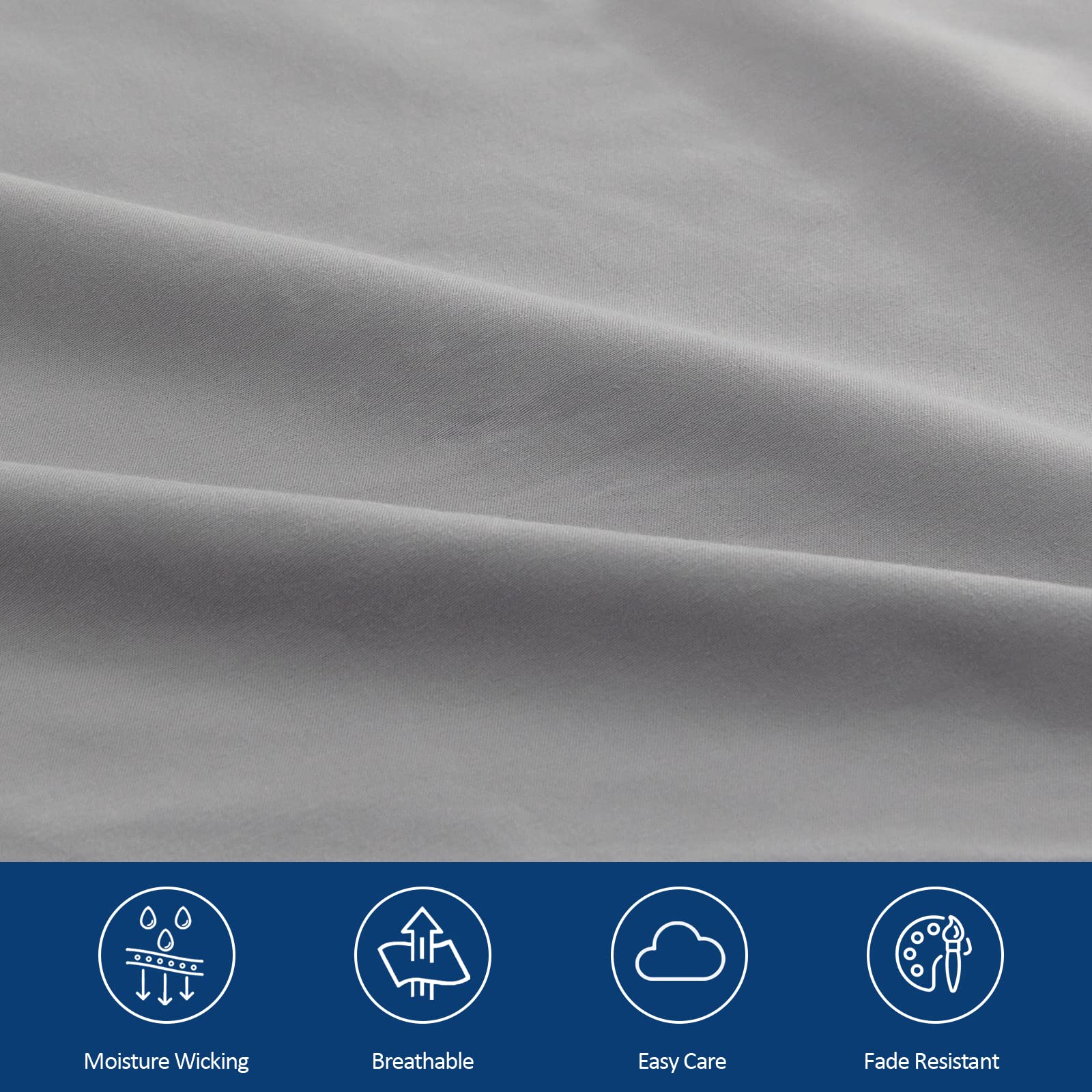 Moonsea soft microfiber fabric provides comfortable, breathable sleep.