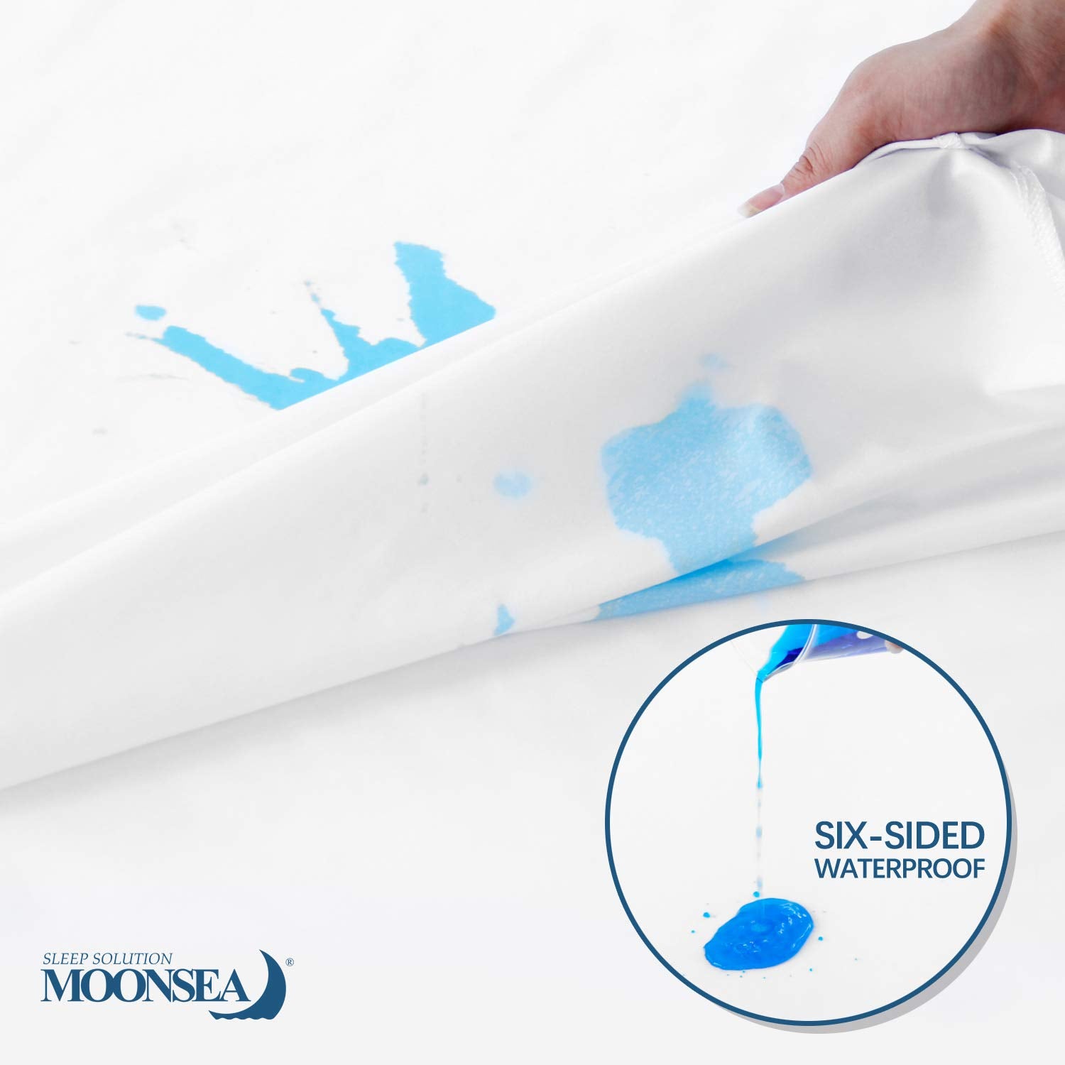 Moonsea twin mattress encasement with zipper for secure changes