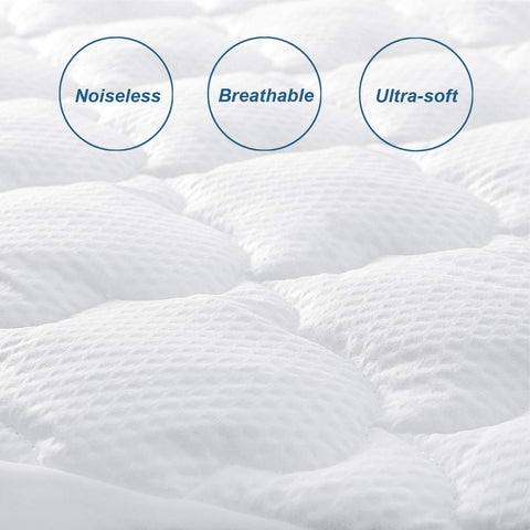 Moonsea twin mattress pad cover quilted design for quiet nights.