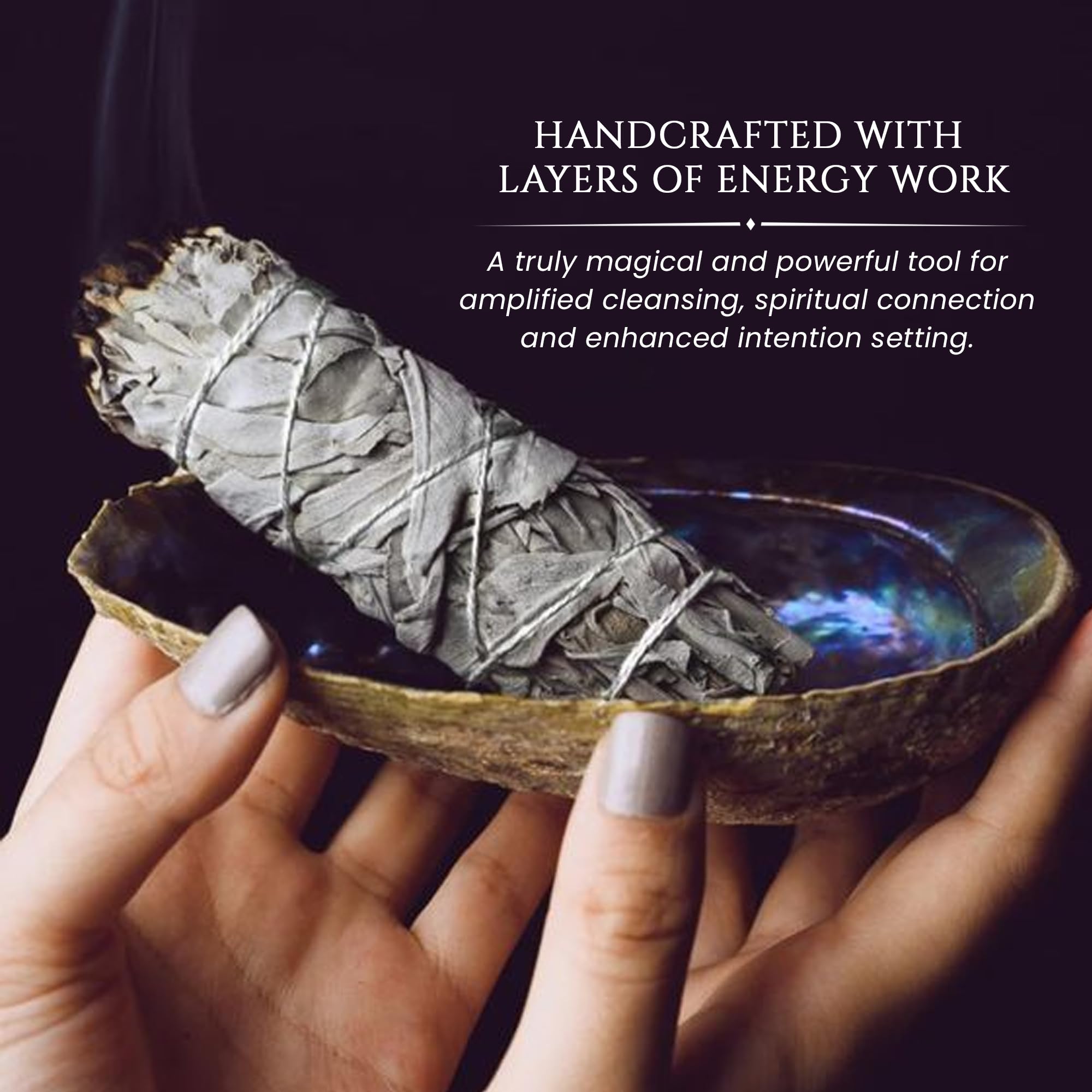 Moonwater Elixirs white sage smudge stick supports meditation and focused intention.