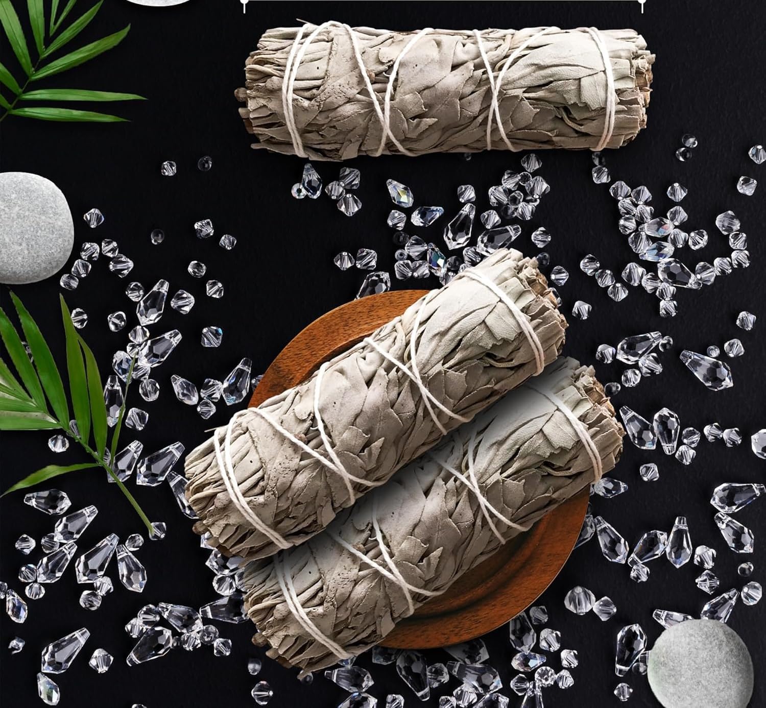 Moonwater Elixirs white sage smudge stick charged with Reiki energy for calmer spaces.