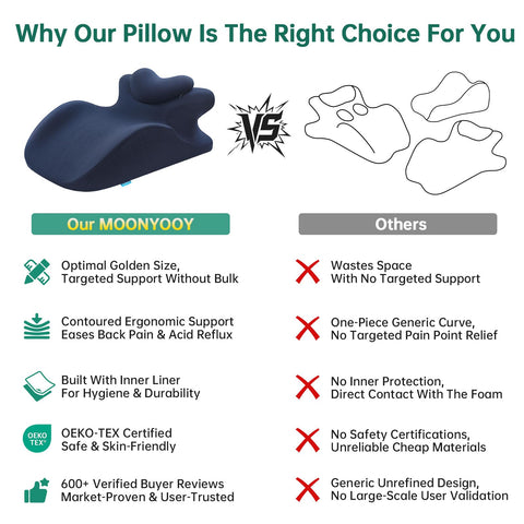 MOONYOOY back-support pillow for bed and sofa comfort