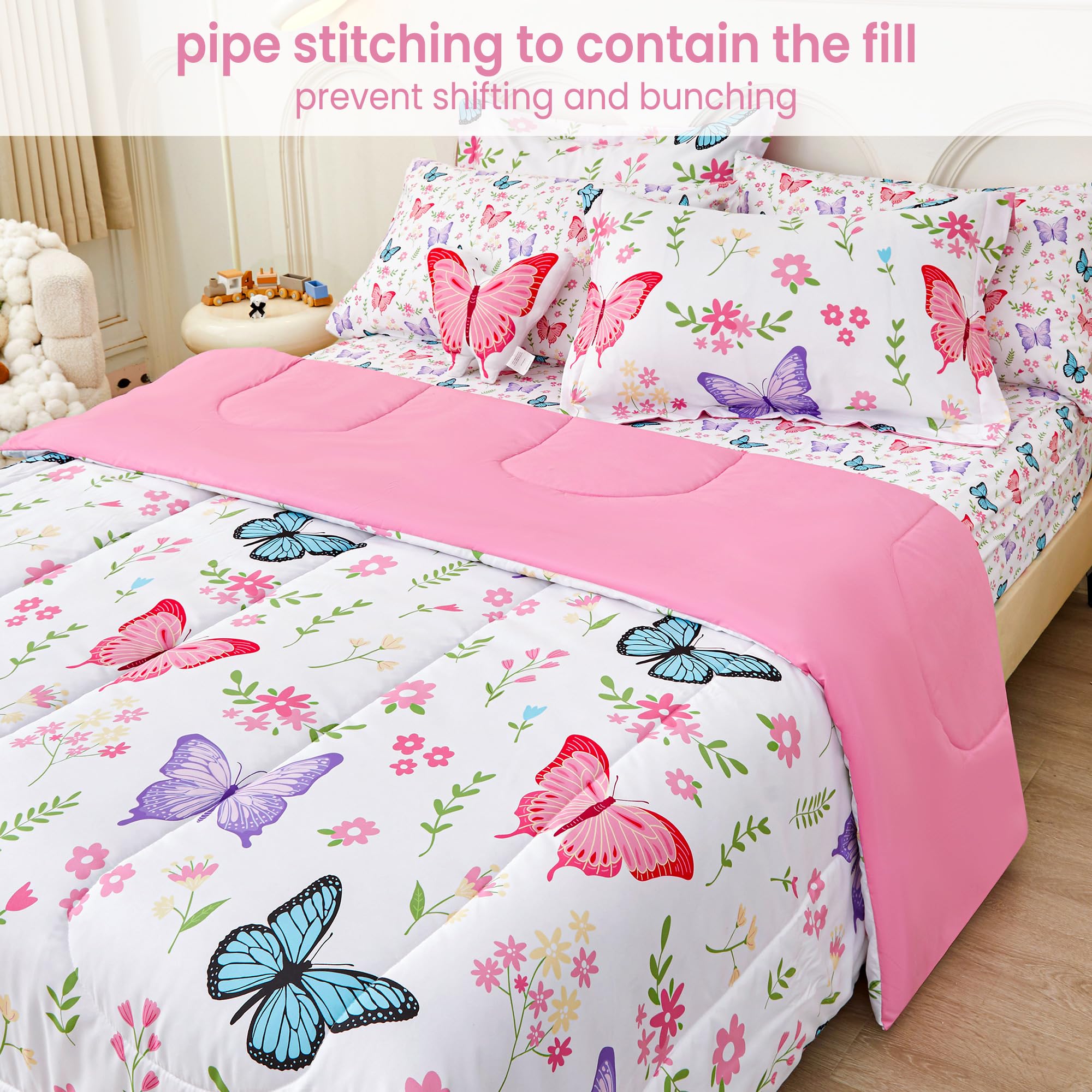 Mooreeke 6-piece bed-in-a-bag layout shows complete set for easy styling