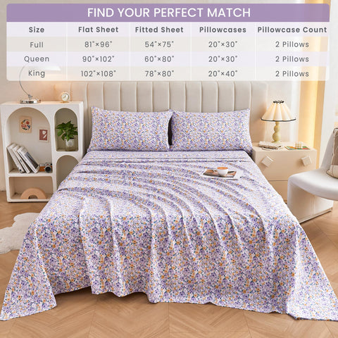 Mooreeke easy care machine washable bed sheets maintain color and softness.