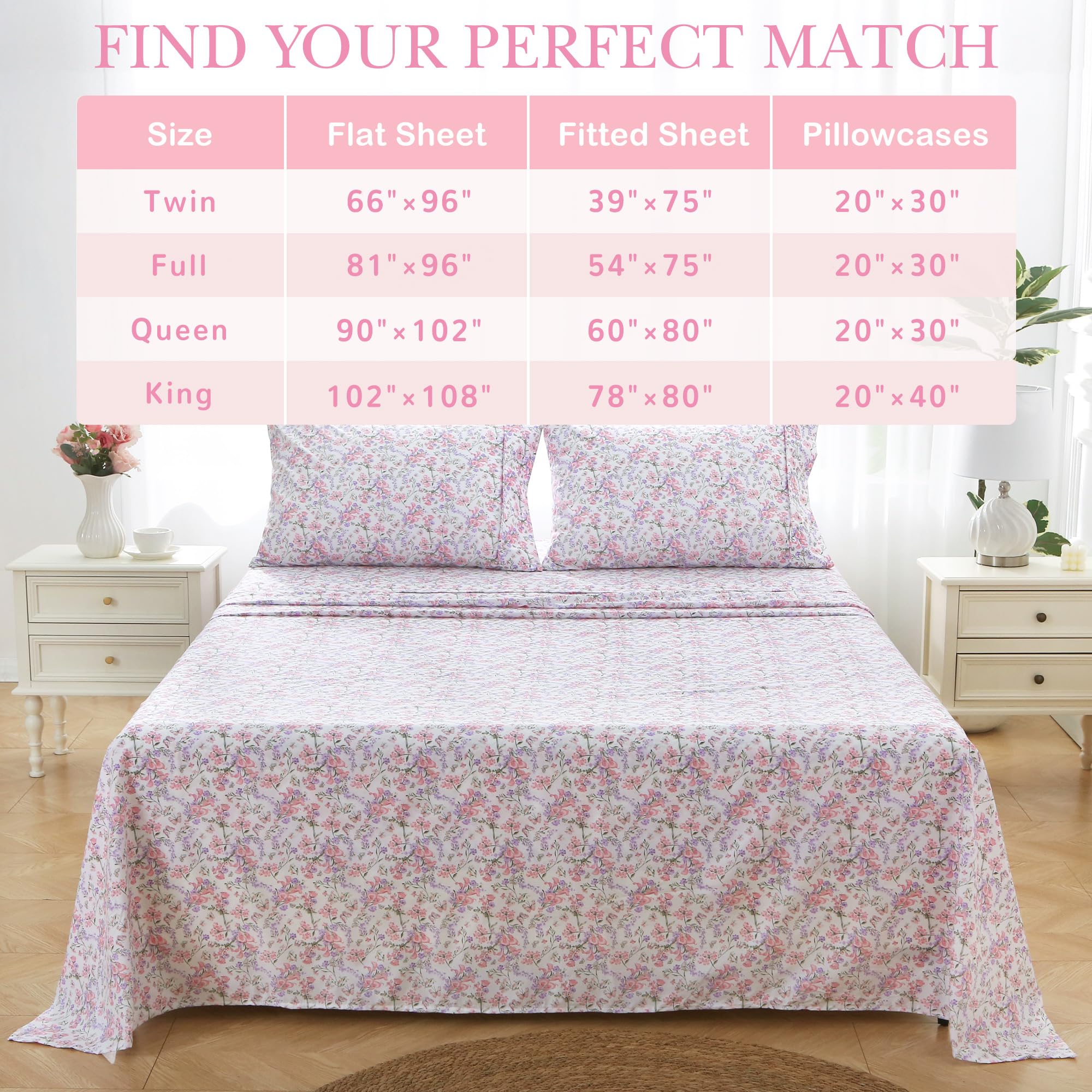 Mooreeke easy-care microfiber bedding is machine washable and fade resistant.