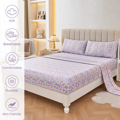 Mooreeke queen fitted sheet with 16 inch pocket and non-slip design for secure fit.