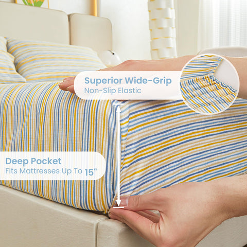 Mooreeke queen flat sheet provides ample coverage for generous beds.