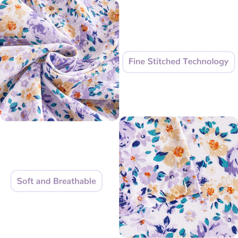 Mooreeke shabby chic floral design queen sheets elevate room decor.