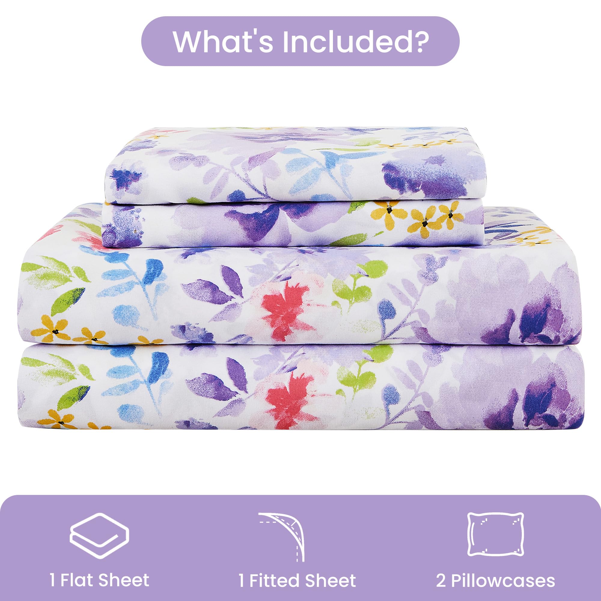 Mooreeke soft microfiber queen sheets close-up showing smooth, breathable texture.