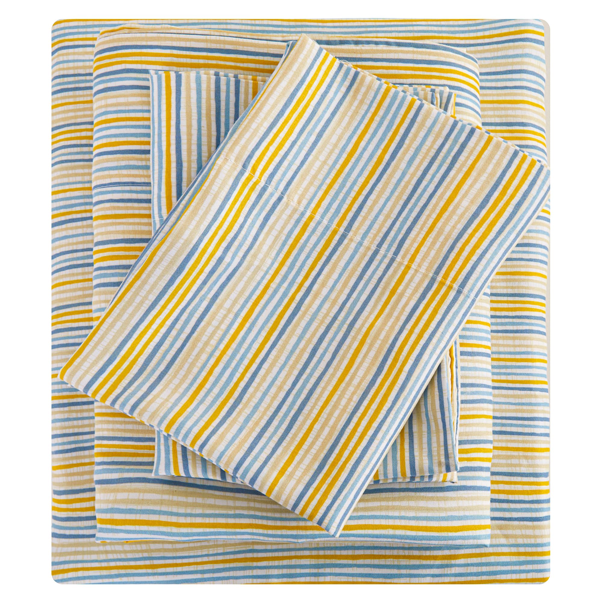Mooreeke striped queen sheet set with soft microfiber and deep pockets.