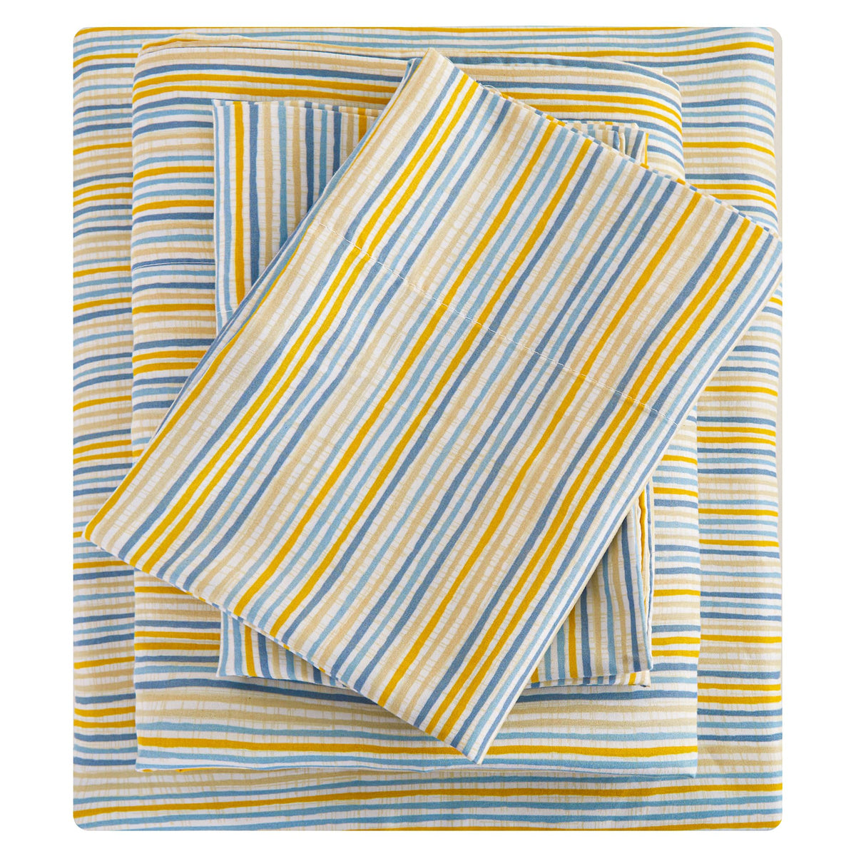 Mooreeke striped queen sheet set with soft microfiber and deep pockets.
