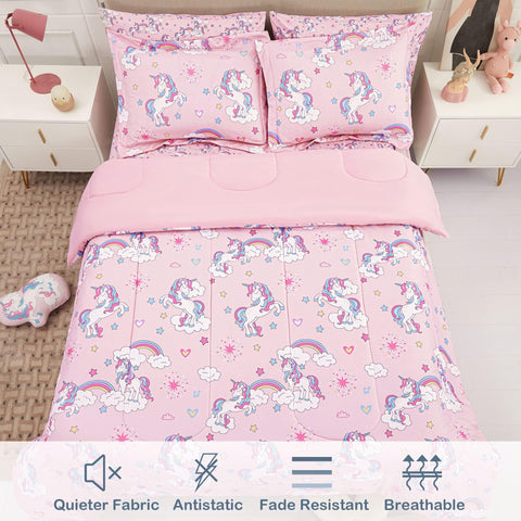 Mooreeke twin sheet set includes flat and fitted sheets for a complete bed-in-a-bag.
