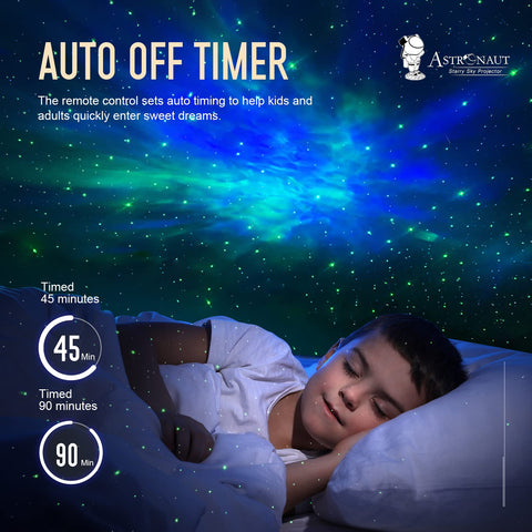 Adjustable-base astronaut design lets you tailor nebula angles.
