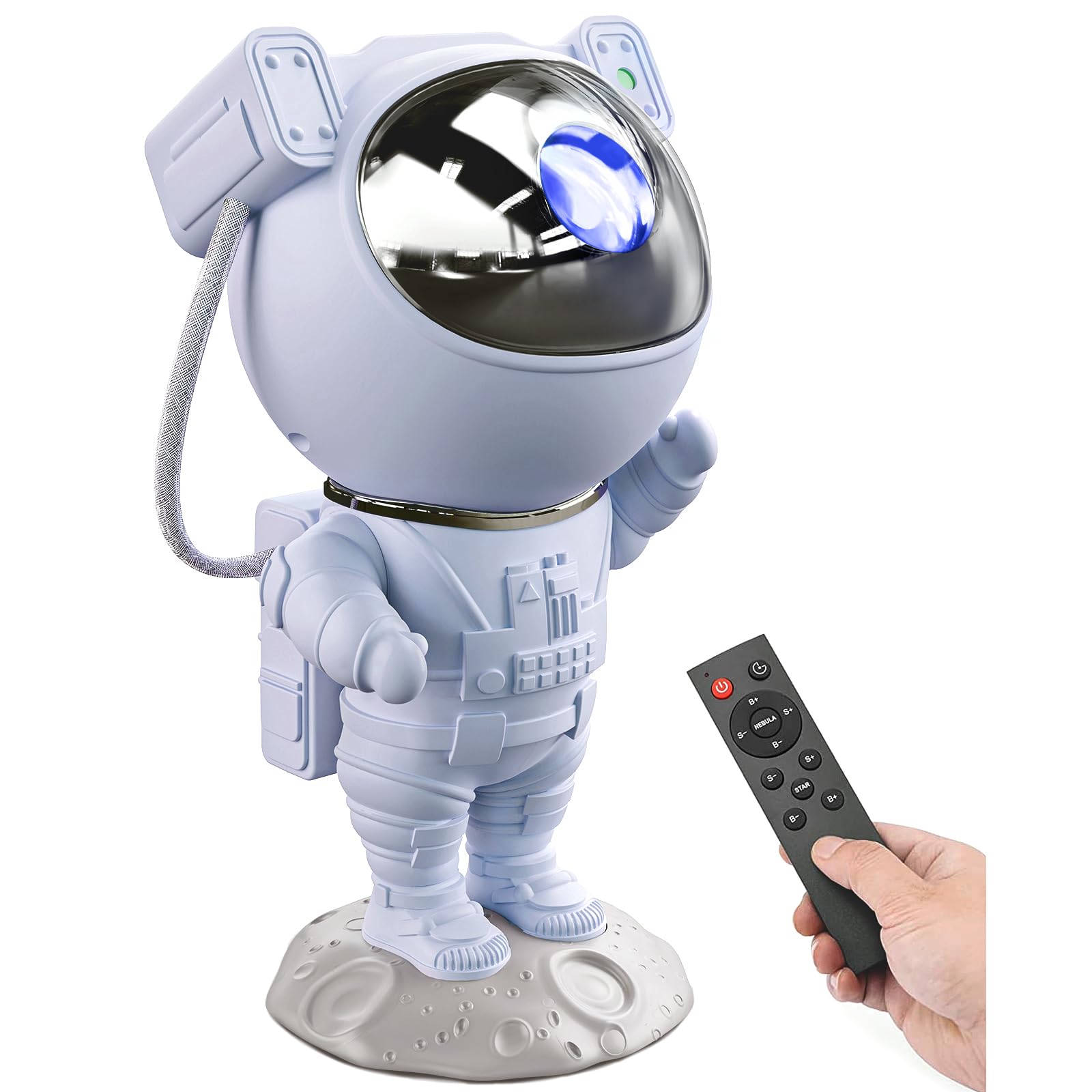 Mooyran Astronaut Galaxy Projector with adjustable angle for immersive night sky display.