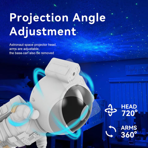 Mooyran Star Projector Remote control enables easy brightness and speed adjustments.