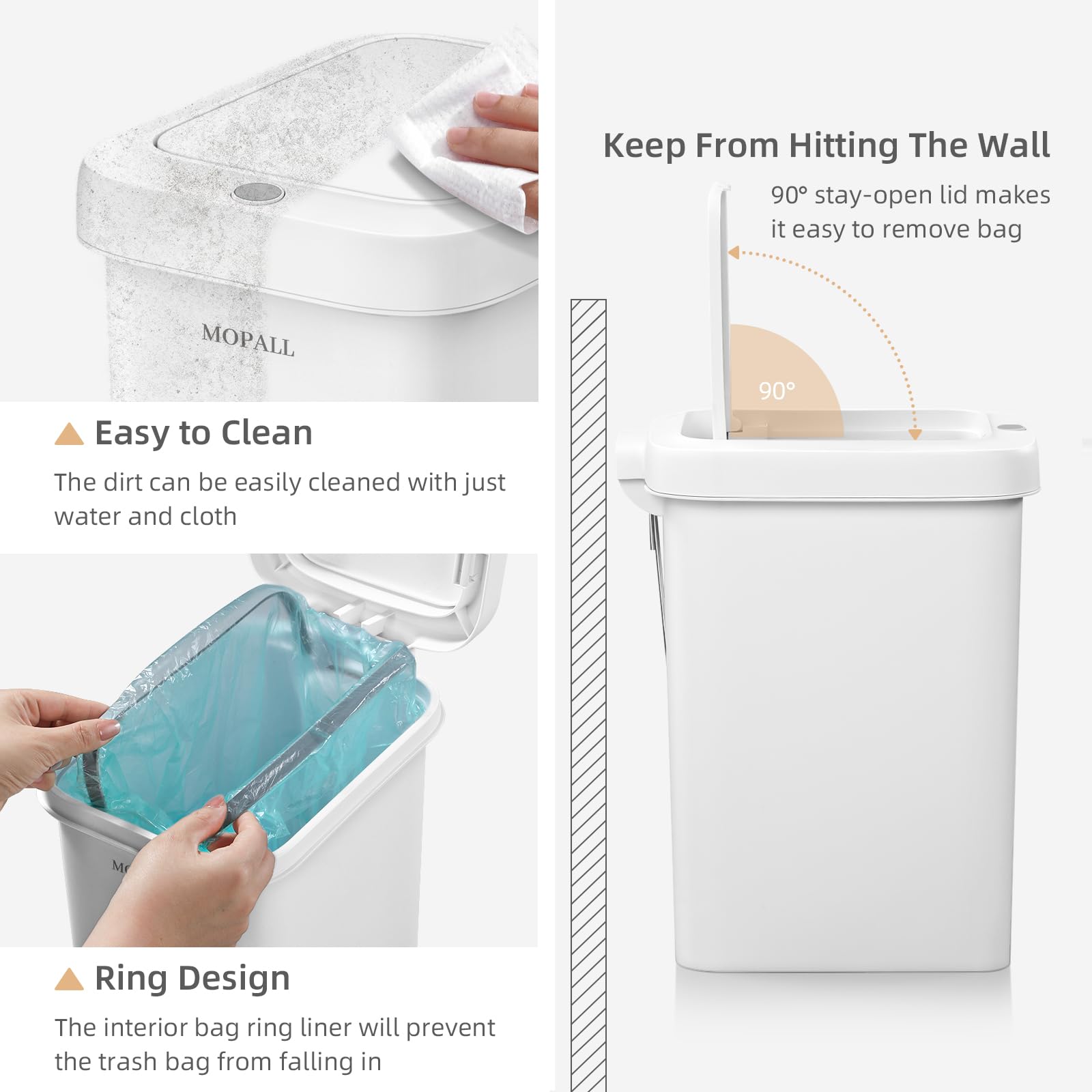 MOPALL pop-up lid design for quick access during chores.